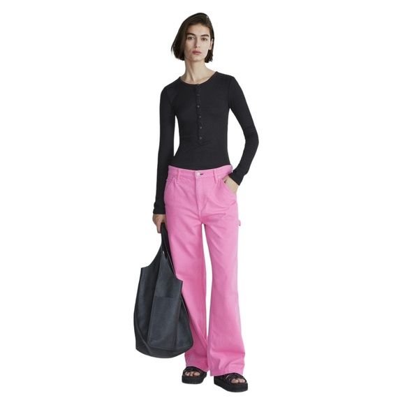 rag & bone Denim - Rag and Bone Sid Carpenter Pants Bright Pink size 27